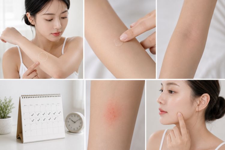 Thử AHA hoặc BHA trên vùng da nhỏ