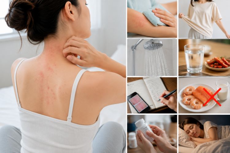 Chăm sóc da để hạn chế mày đay tái phát