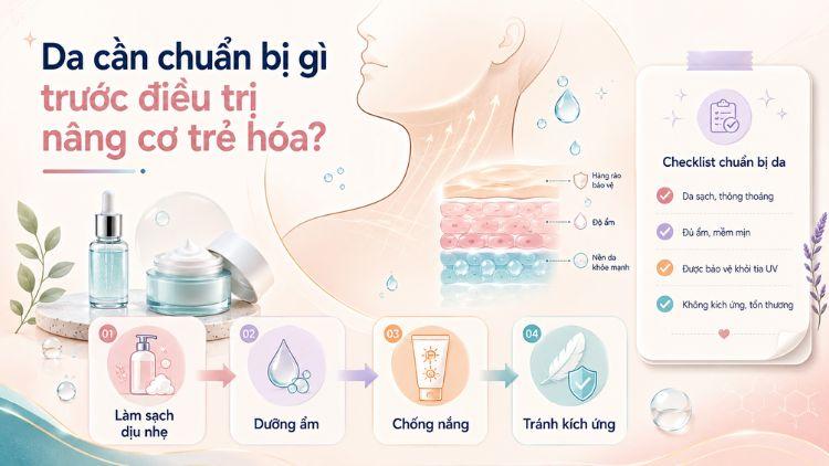 Kiểm tra nền da và sản phẩm trước điều trị