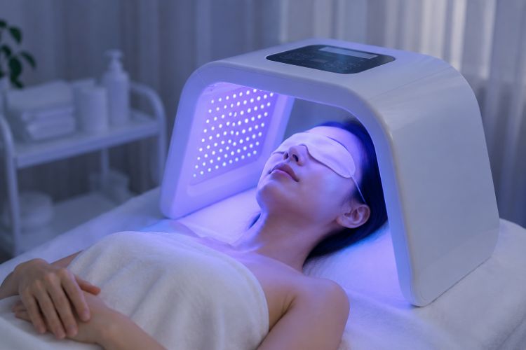 Tác dụng hỗ trợ của ánh sáng sinh học trên da