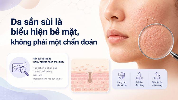 Các dạng bề mặt da sần thường gặp