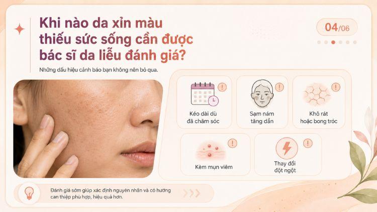 Dấu hiệu da xỉn màu cần được bác sĩ thăm khám sớm