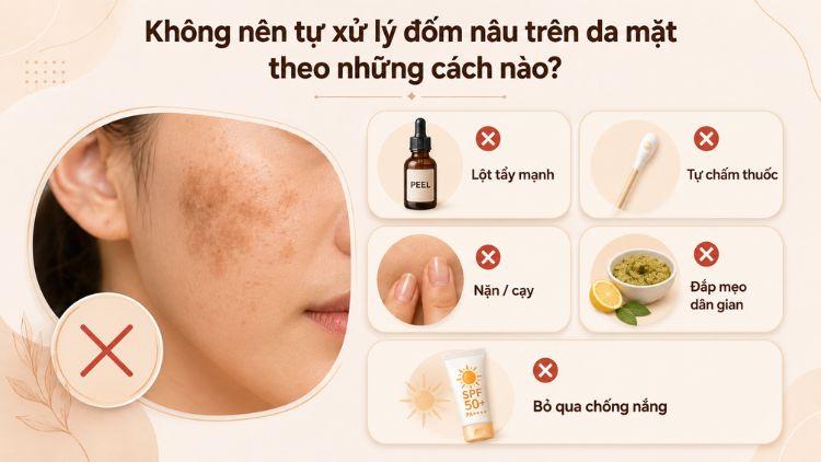 Tự xử lý đốm nâu sai cách dễ kích ứng