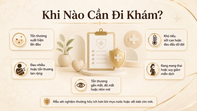 Các dấu hiệu cảnh báo cần đi khám khi nghi nhiễm herpes simplex