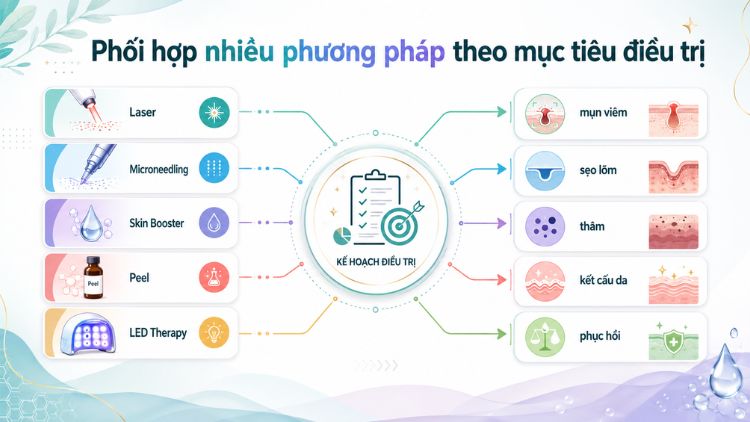 Phối hợp nhiều phương pháp theo mục tiêu điều trị