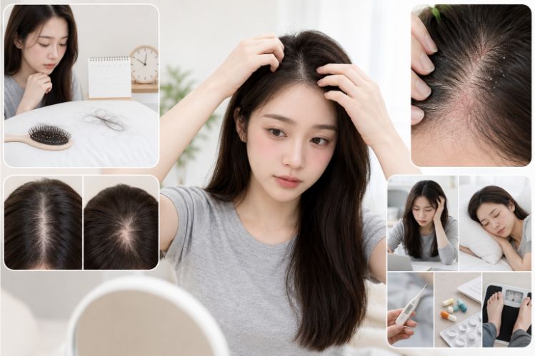 4 thông tin cần ghi nhận khi tóc rụng nhiều