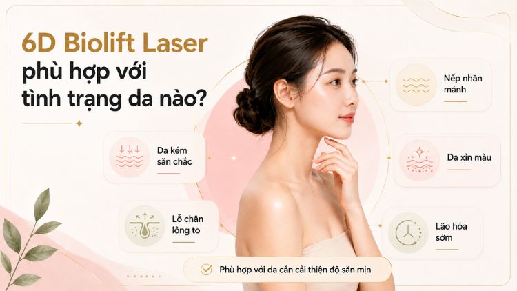 Những tình trạng da phù hợp với phác đồ 6D Biolift