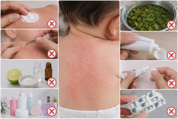 Những cách xử lý rôm sảy nên tránh