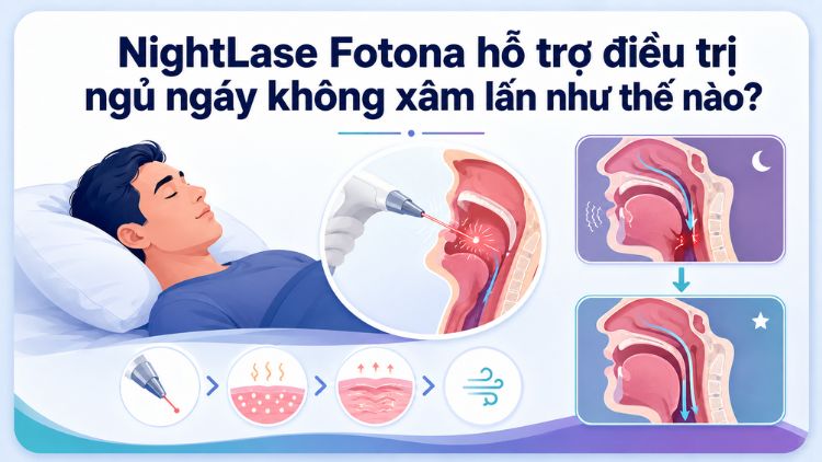 NightLase Fotona hỗ trợ giảm rung mô mềm vùng họng