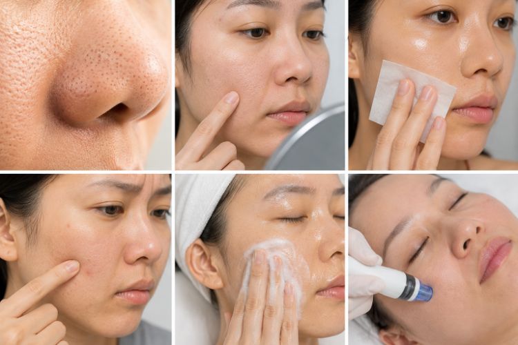 Trường hợp skincare tại nhà khó cải thiện lỗ chân lông