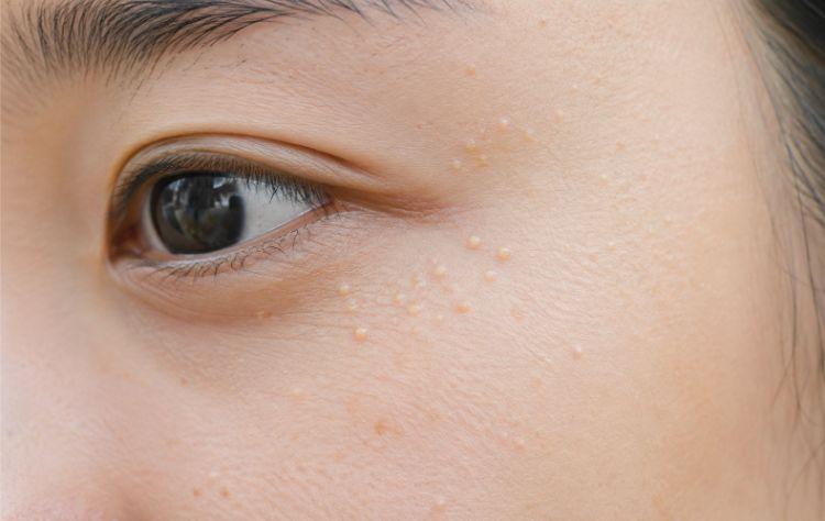 Mụn thịt là những nốt nhỏ hình thành từ ống tuyến mồ hôi