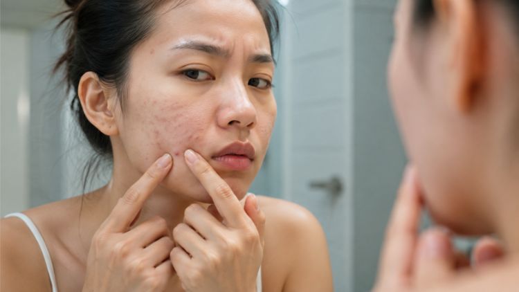 Nặn mụn sai cách làm tổn thương da