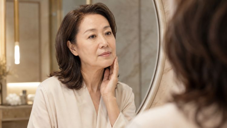 Da chảy xệ thường liên quan đến sự suy giảm độ săn chắc