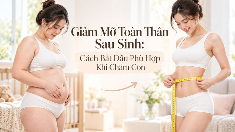 Giảm Mỡ Toàn Thân Sau Sinh: Cách Bắt Đầu Phù Hợp Khi Chăm Con
